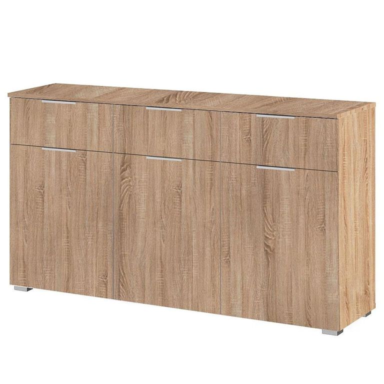 Rauch Alabama 3 Door Medium Sideboard - 120cm - Sonoma Oak