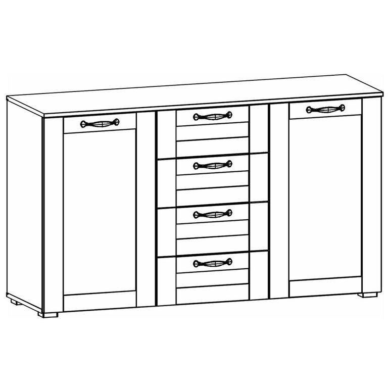 Rauch Cottage 2 Door Large Sideboard - 140cm - Alpine White