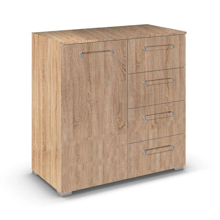 Rauch Evelyn 1 Door Small Sideboard - 80cm - Sonoma Oak