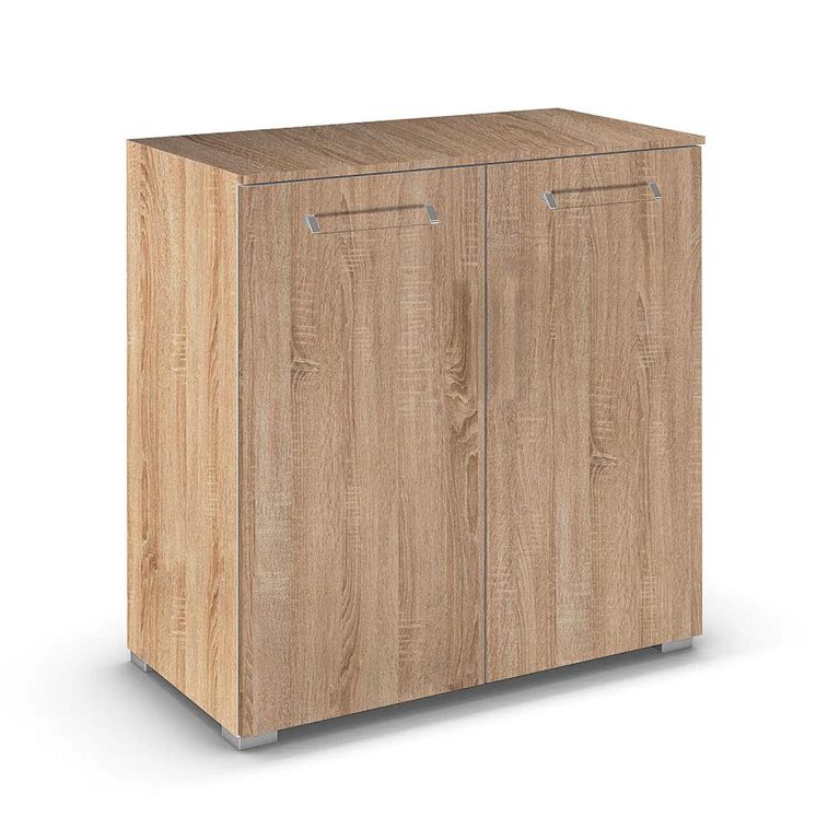 Rauch Evelyn 2 Door Small Sideboard - 80cm - Sonoma Oak