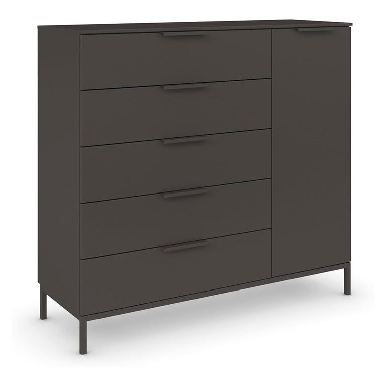 Flipp Small Sideboard - 120cm - 1 Door - Metal Base - Graphite