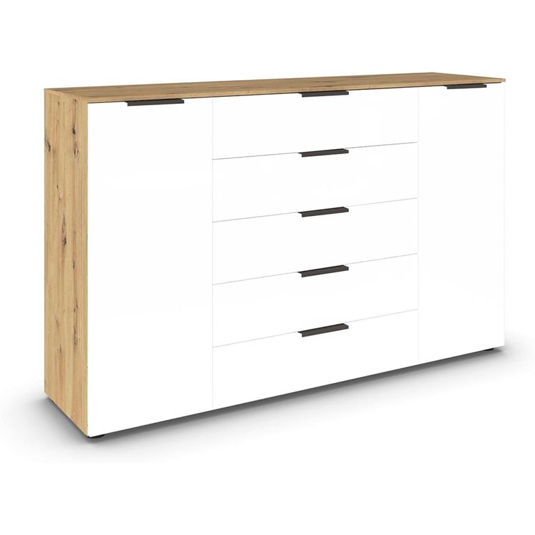 Flipp Sideboard - 180cm - 2 Door - Adjustable Height - Artisan Oak & Alpine White