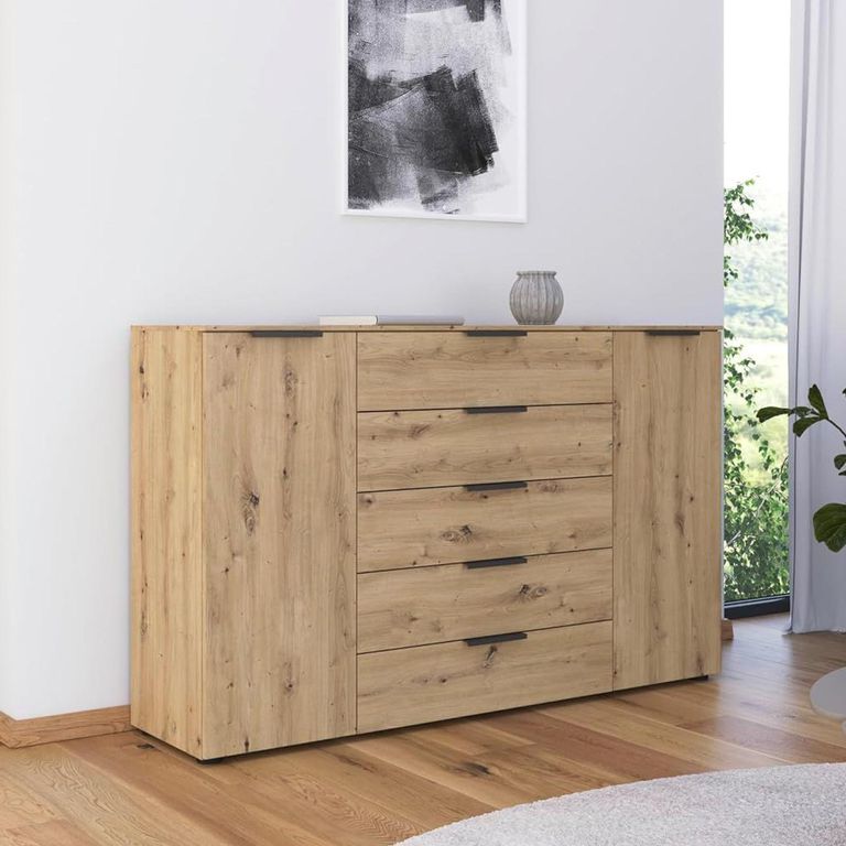 Flipp Sideboard - 180cm - 2 Door - Adjustable Height - Artisan Oak