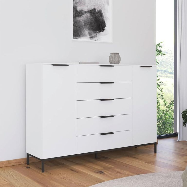 Flipp Sideboard - 160cm - 2 Door - Metal Base - Alpine White