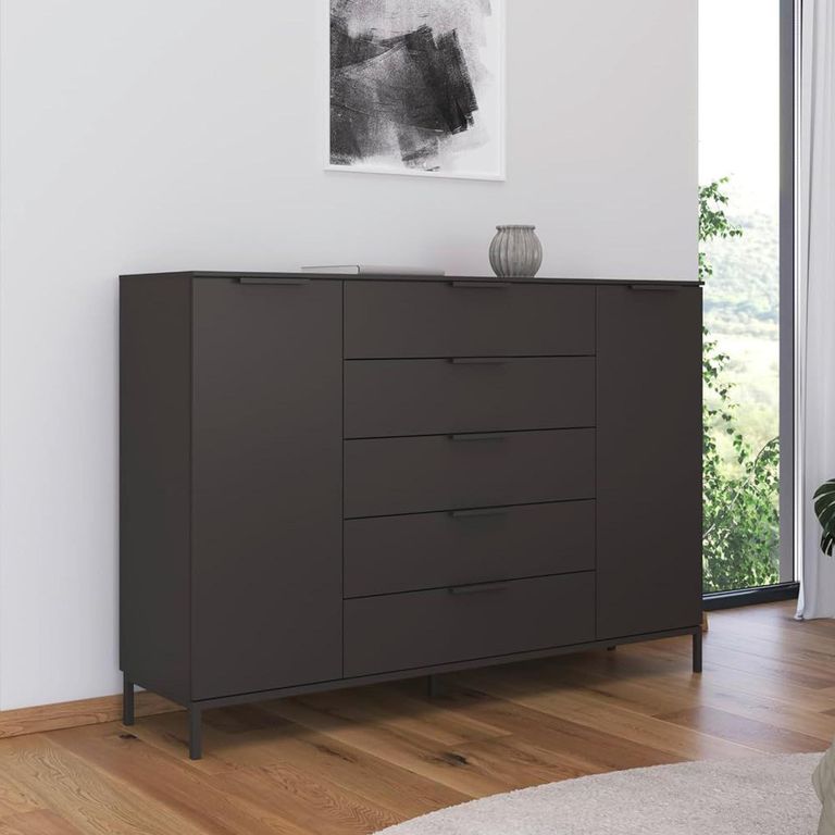 Flipp Sideboard - 180cm - 2 Door - Metal Base - Graphite