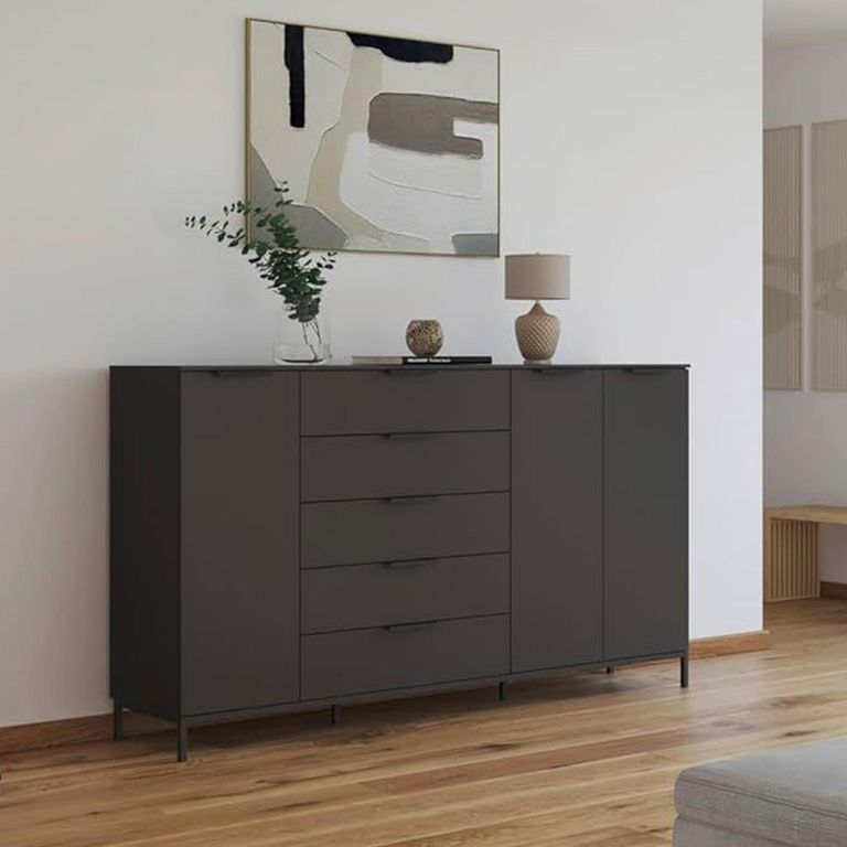 Flipp Sideboard - 199cm - 3 Door - Metal Base - Graphite