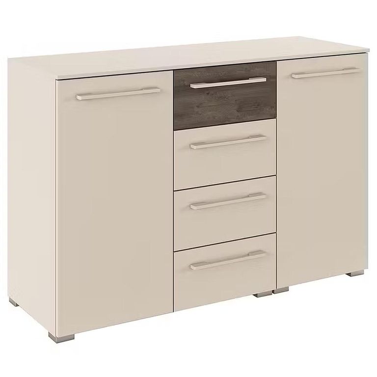 Rauch Luana 2 Door Large Sideboard - 120cm - Champagne and Atlantic Dark Oak