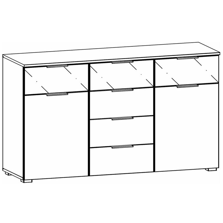 Rauch Skyla 2 Door Sideboard - 140cm - Artisan Oak