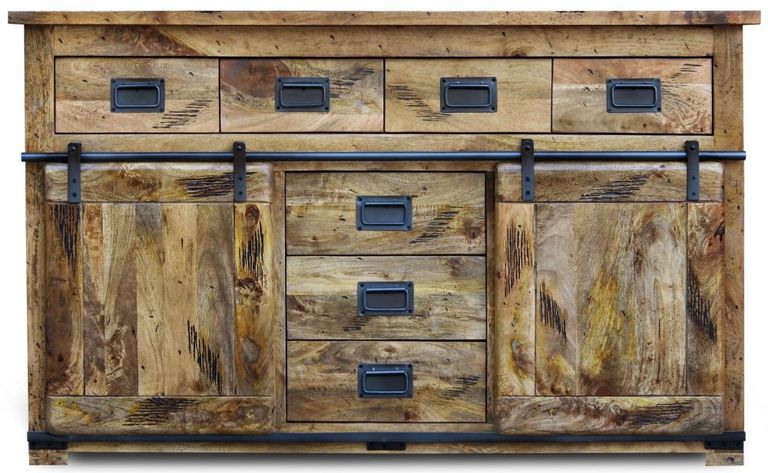 Renwal Works Industrial Style Wooden 150cm Medium Sideboard
