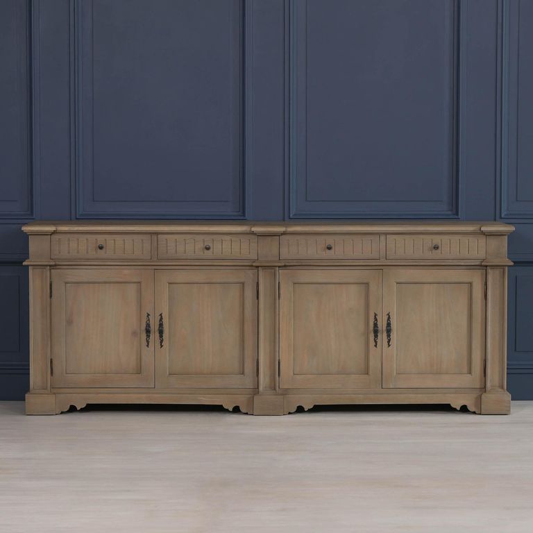 Rustic Wood Sideboard - 4 Door - Extra Large