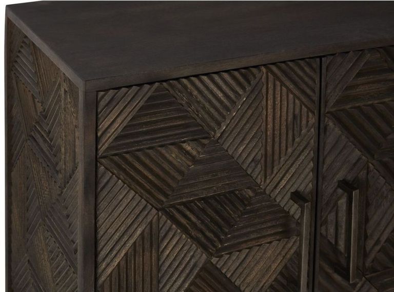 Saira Sideboard - Carved - 4 Door - Medium - Mango Wood