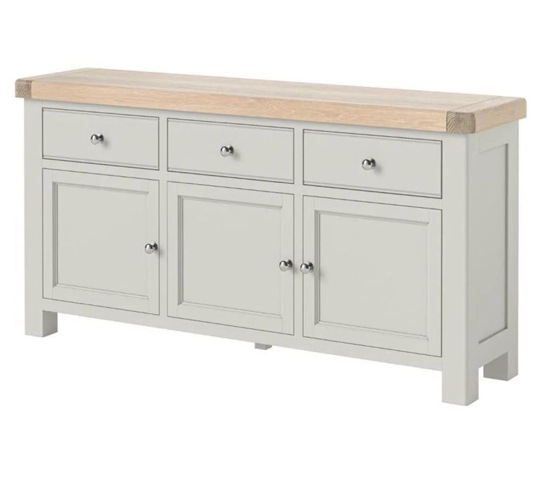 Salcombe Sideboard - 3 Door Large - 166cm - Grey Oak