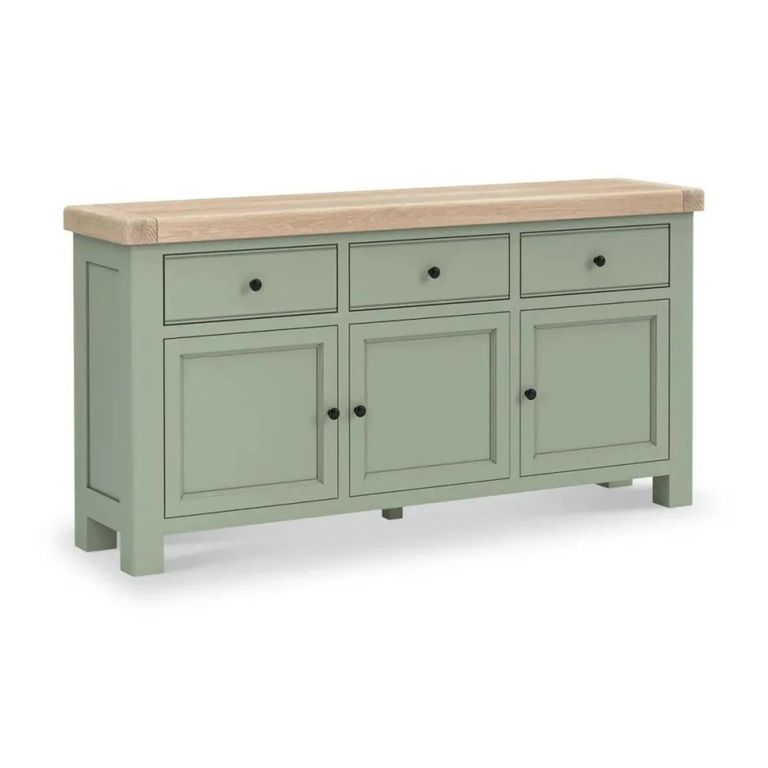 Salcombe Sideboard - 3 Door Large - 166cm - Sage Oak