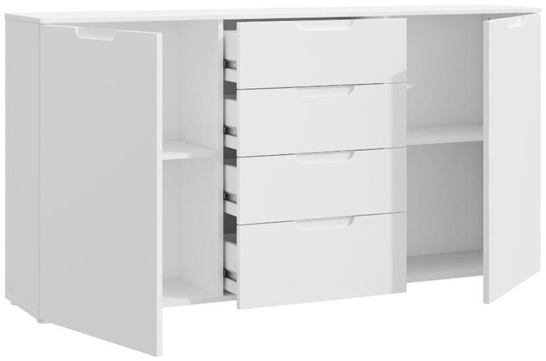 Sienna White Gloss 2 Door Large Sideboard