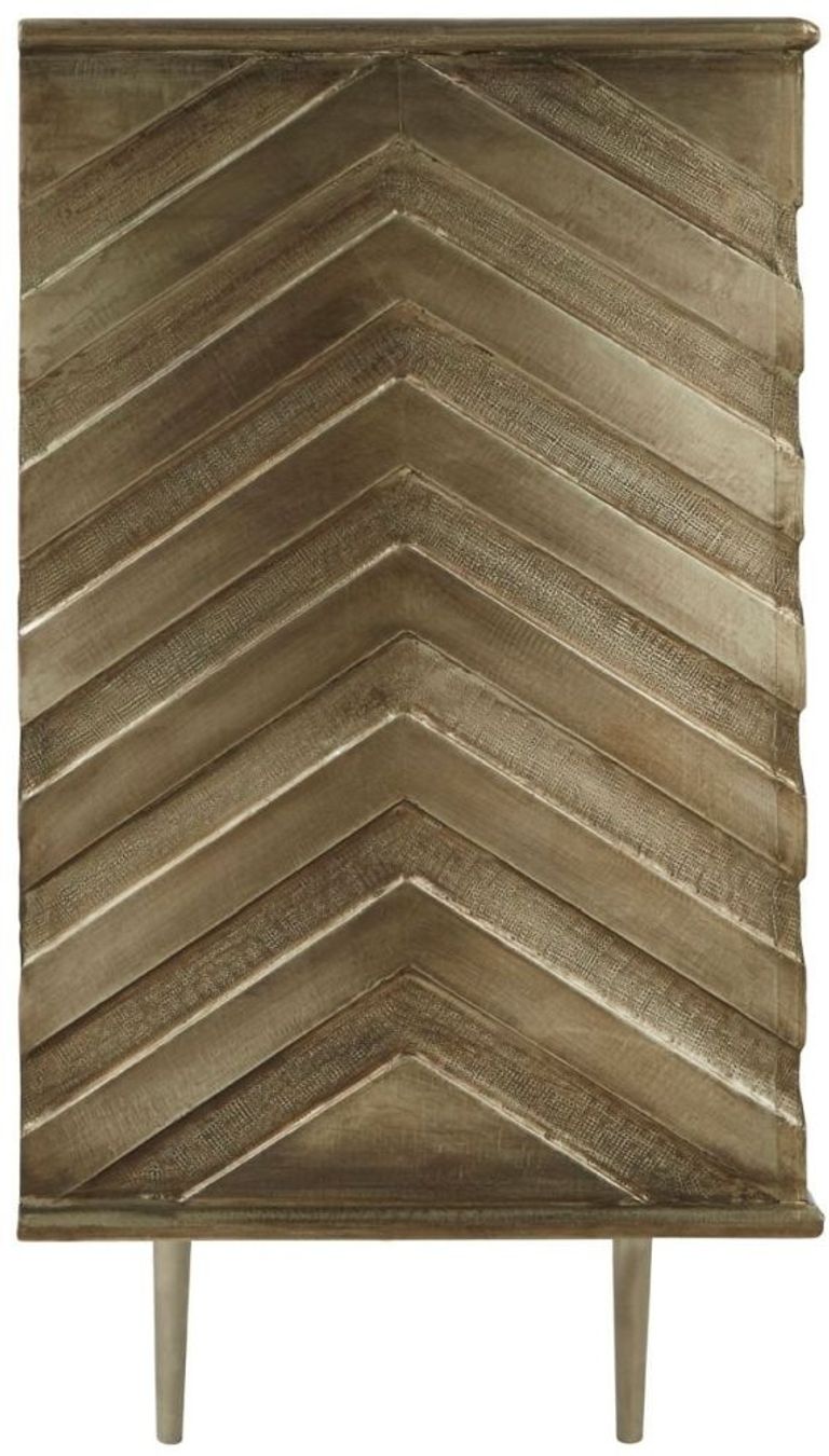 Sirsa Sideboard - 4 Door - Large - Silver Metallic