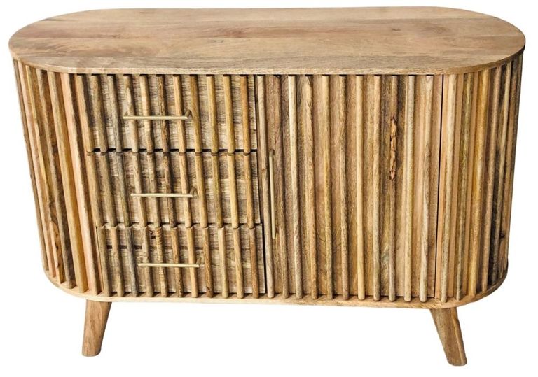 Slated Mango Wood Small Sideboard