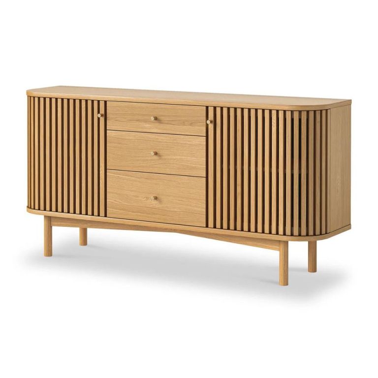 Soho Sideboard - 2 Door - Slatted - 140cm - Oak