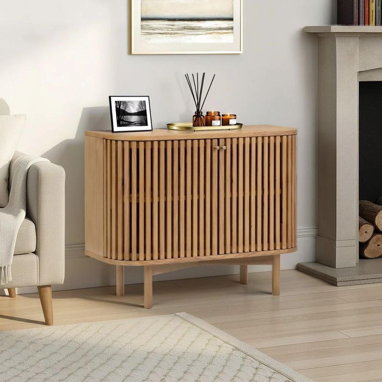 Soho Small Sideboard - 2 Door - Slatted - Oak