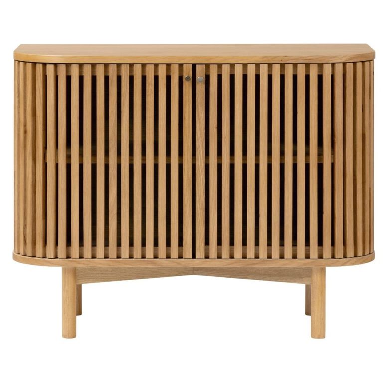 Soho Small Sideboard - 2 Door - Slatted - Oak