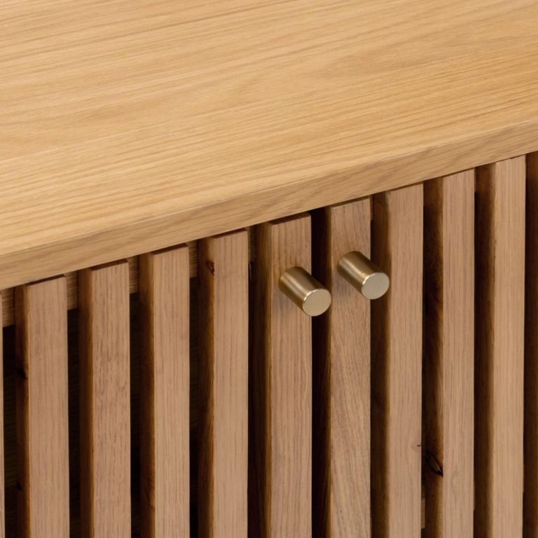Soho Small Sideboard - 2 Door - Slatted - Oak