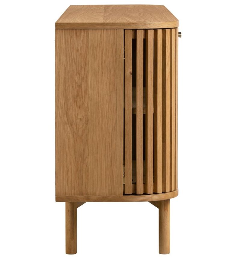 Soho Large Sideboard - 4 Door - Slatted - Oak