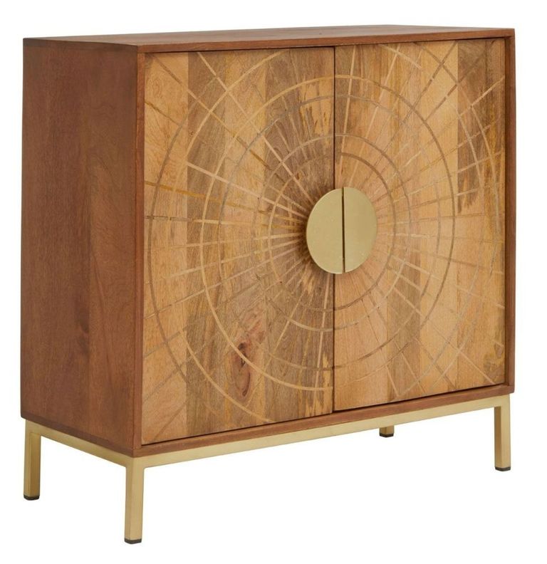 Sona Sideboard - Sunburst - Small - 2 Door - Brown Mango Wood