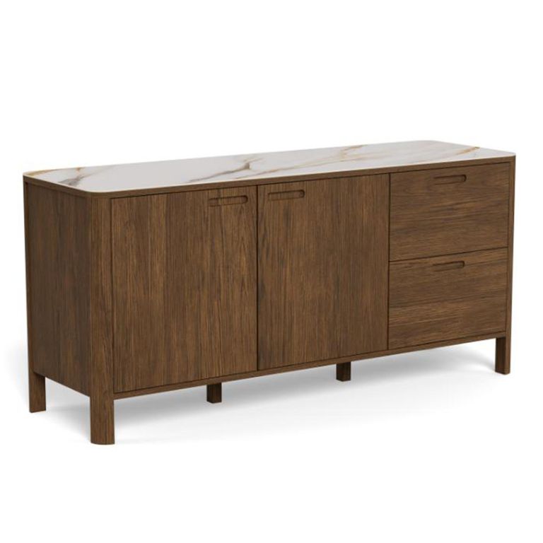 Southampton Sideboard - 2 Door - Large - 160cm - Ceramic Top - Dark Oak