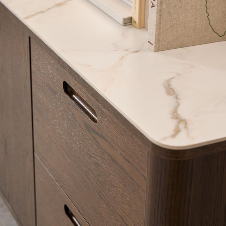 Southampton Sideboard - 2 Door - Large - 160cm - Ceramic Top - Dark Oak