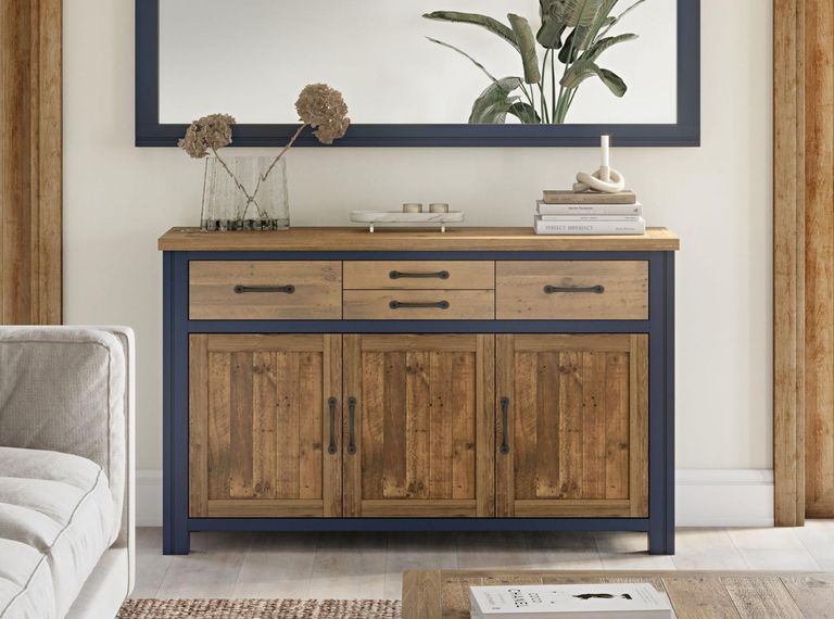 Splash Blue Sideboard - Medium - 3 Door
