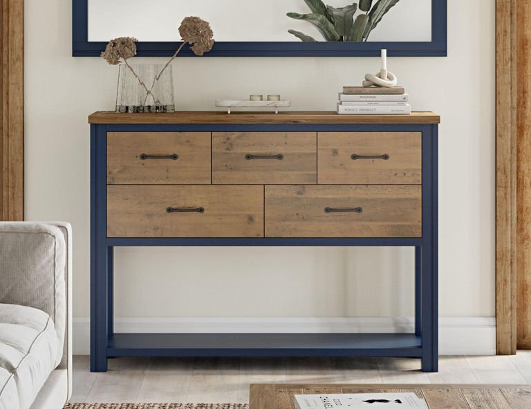 Splash Blue Sideboard - Medium - 5 Drawer