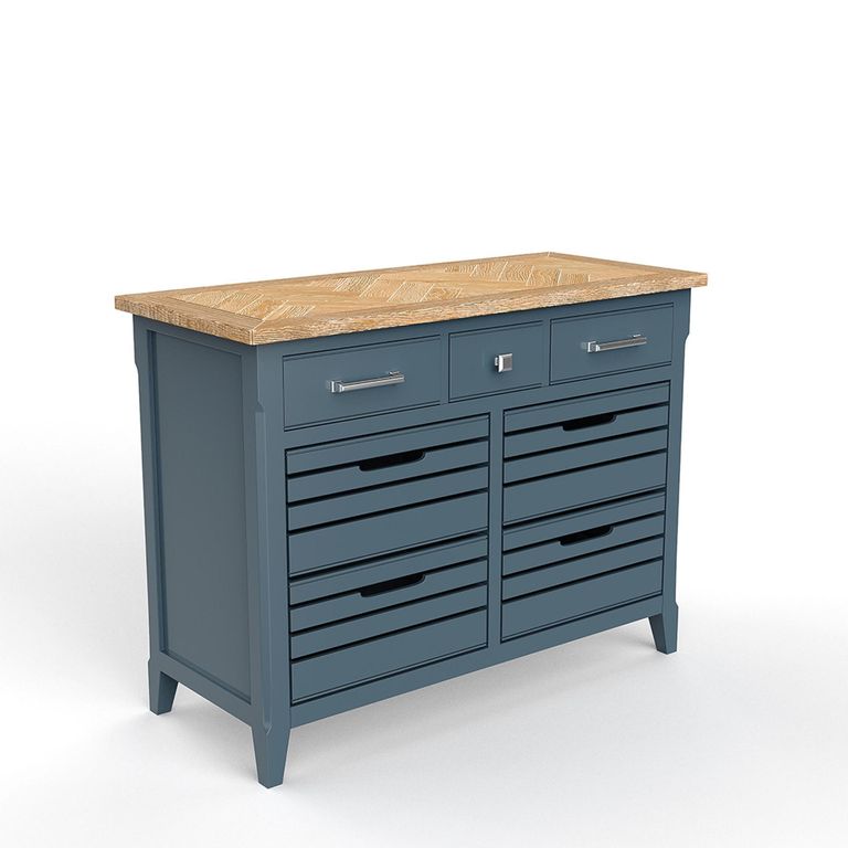 Signature Blue Sideboard - 7 Drawer