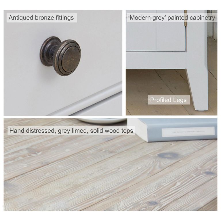 Signature Grey Painted Sideboard - 2 Door - 2 Drawer