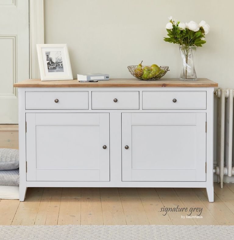Signature Grey Painted Sideboard - 2 Door - 3 Drawer