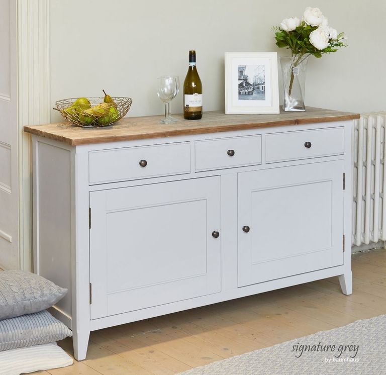 Signature Grey Painted Sideboard - 2 Door - 3 Drawer