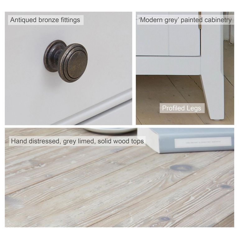 Signature Grey Painted Sideboard - 7 Drawer