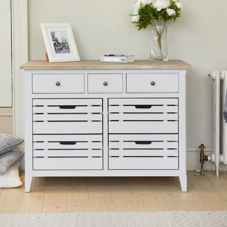 Signature Grey Painted Sideboard - 7 Drawer