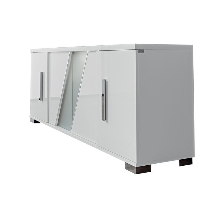 Lisa Buffet Extra Large Sideboard - 202cm - 4 Door - White High Gloss