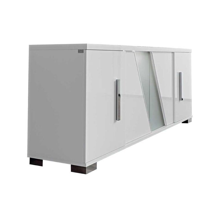 Lisa Buffet Sideboard - 202cm - 4 Door - White High Gloss
