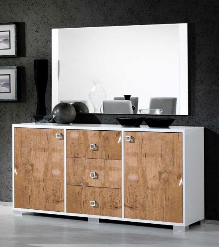 Stella Oak Italian 160cm Large 2 Door Sideboard