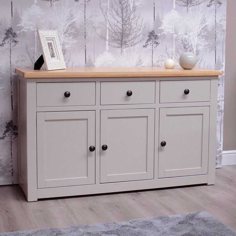 Diamond Painted Sideboard - 3 Door - Medium - 137cm