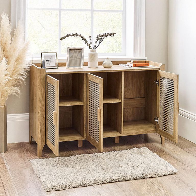 Sydney Sideboard - 120cm - Small - 3 Door - Faux Rattan