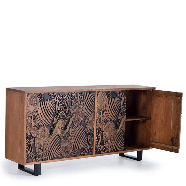 Valentia Artisan 4 Door Extra Large Sideboard - 190cm - Acacia Wood