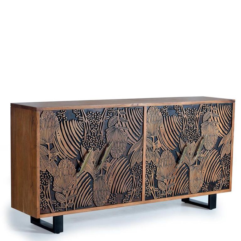 Valentia Artisan 4 Door Extra Large Sideboard - 190cm - Acacia Wood