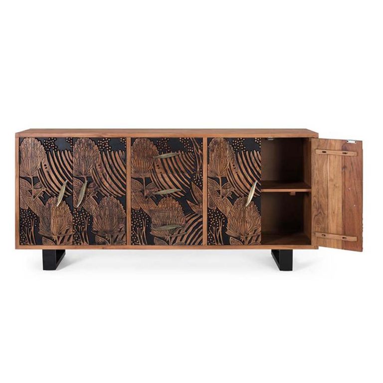 Valentia Artisan 4 Door Large Sideboard - 175cm - Acacia Wood