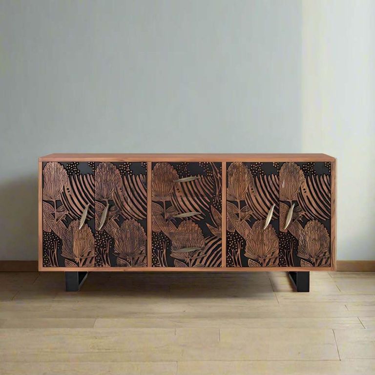 Valentia Artisan 4 Door Large Sideboard - 175cm - Acacia Wood