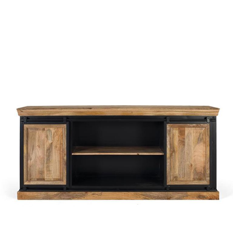 Varese Sideboard - Natural Mango Wood - 2 Door - Sliding - Extra Large - 200cm