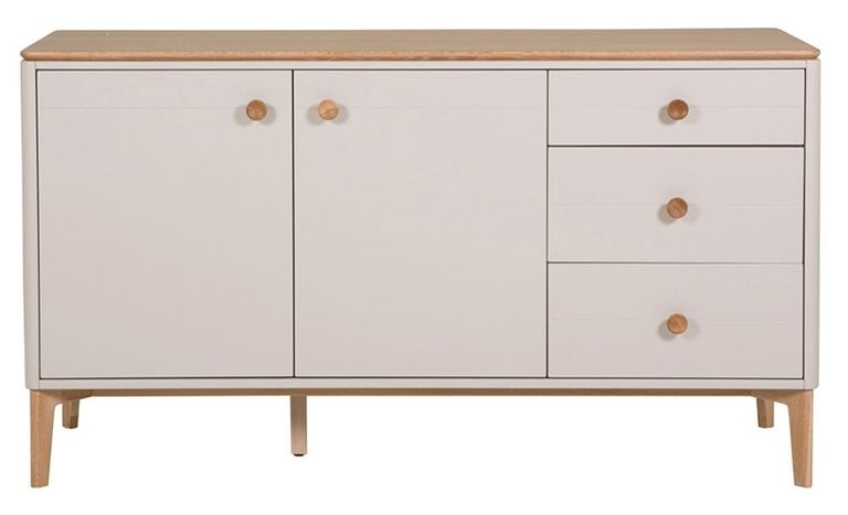 Marlow Medium Sideboard - 2 Door - 3 Drawer - Cashmere Oak
