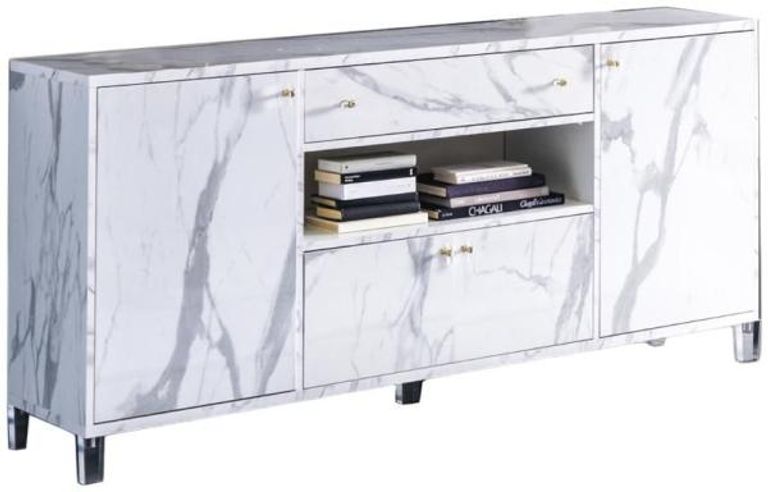 Vittoria White Italian 190cm Extra Large 4 Door Sideboard