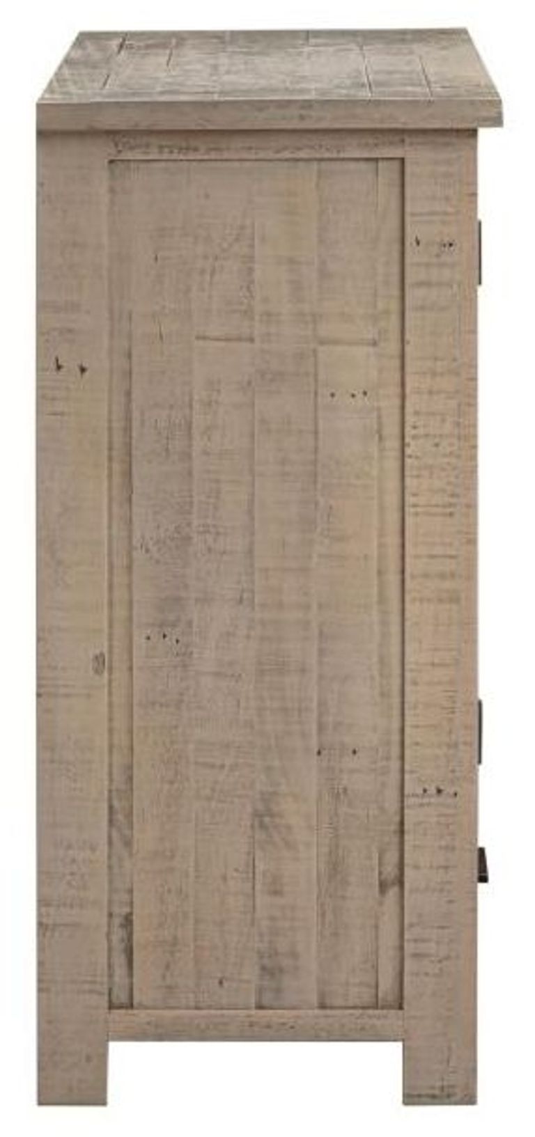 Washed Grey Reclaimed Pine 2 Door Small Sideboard - 95cm