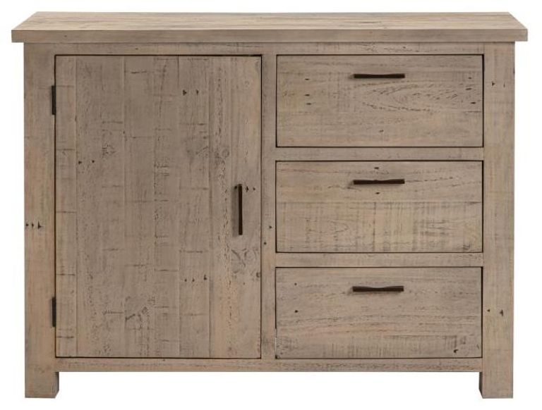 Washed Grey Reclaimed Pine Compact Sideboard